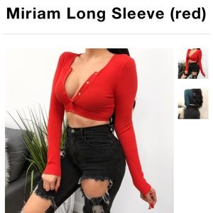 Miriam long sleeve red Laura’s boutique